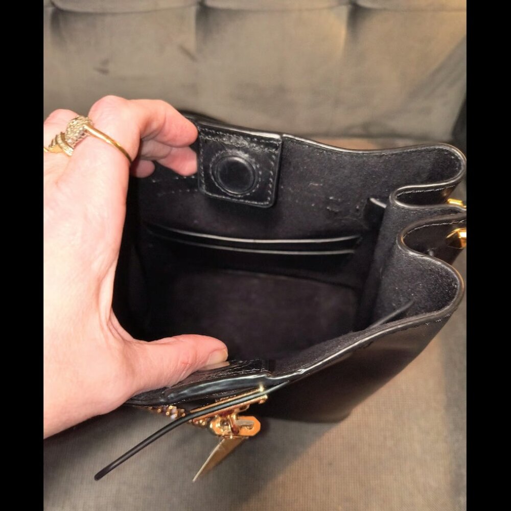 NWT Michael Kors Black Hamilton Legacy Medium Messenger/Crossbody Purse - Picture 10 of 12